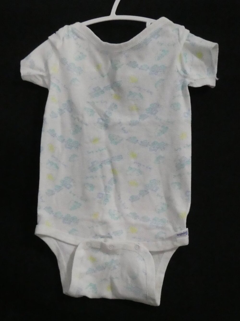 Vintage GERBER Made In the USA Snug As A Bug Cotton Bodysuit Onesie - size 12M